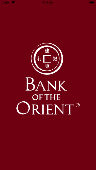 Bank of the Orient Mobile Screenshot
