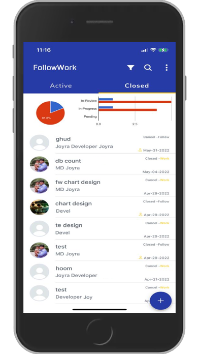 Follow Work Screenshot