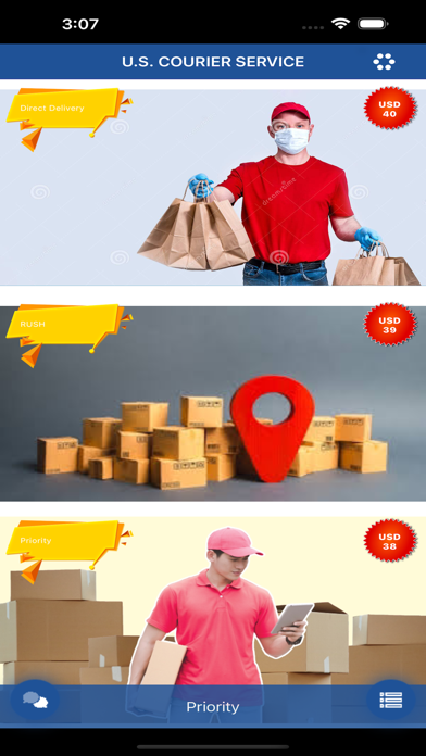US Courier Service Screenshot
