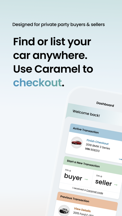 Caramel: Car Checkout Platform Screenshot