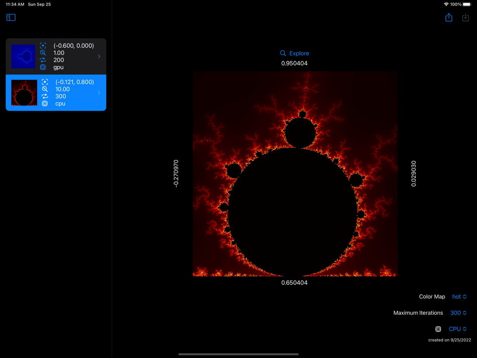 #4. Mandelbrot Navigator 2 (macOS) Podle: Jae-Seung Lee