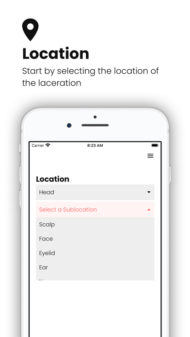 Suture: Laceration Repair App Screenshot