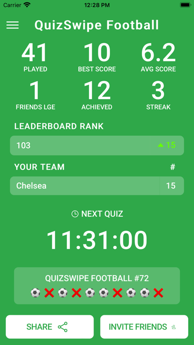 QuizSwipe Screenshot