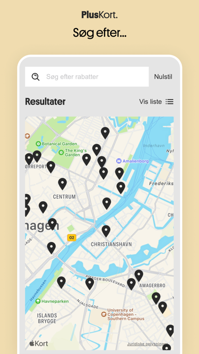 PlusKort app’en Screenshot