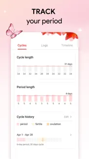 cycle tracker: period calendar iphone screenshot 3