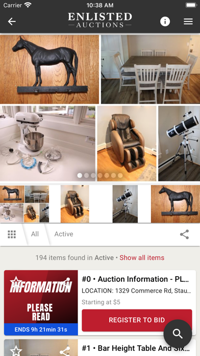 Enlisted Auctions Screenshot