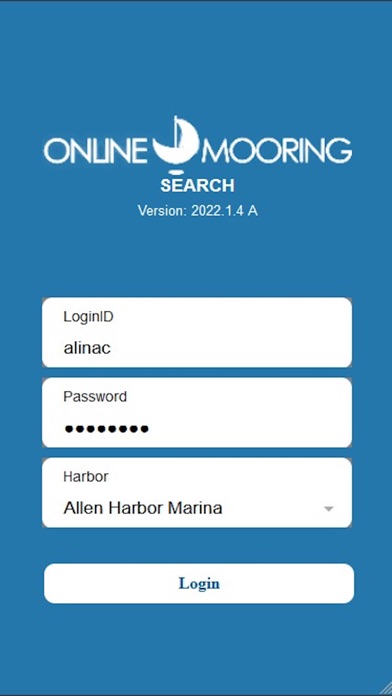 Online Mooring Search Screenshot