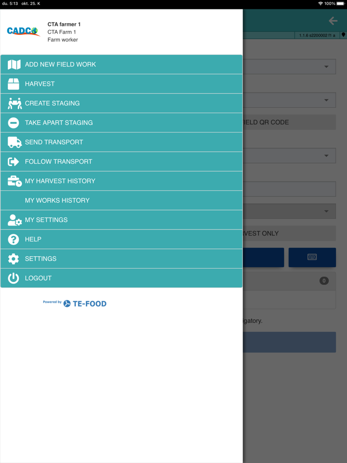 TE-FOOD International B2B App