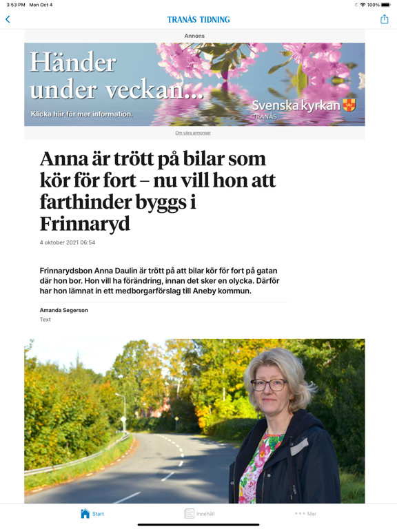 Screenshot #5 pour Tranås Tidning Nyhetsapp
