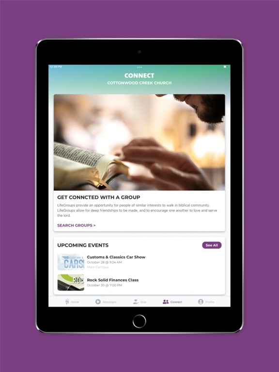 Cottonwood Creek Church iPad screenshot 3 - Lifestyle app