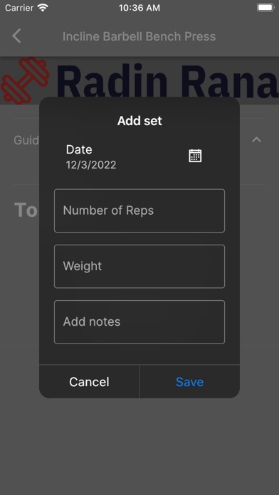 Radin Rana Fitness Screenshot