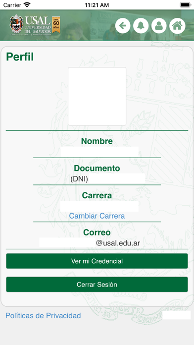 USAL - Gestión Académica Screenshot