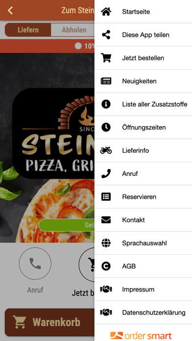 Zum Steinofen Wörth Screenshot