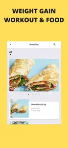 Weight Gain Workouts & Food screenshot #1 for iPhone