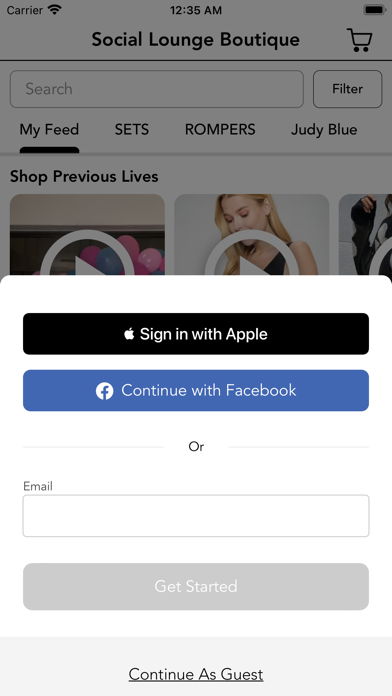 Social Lounge Boutique Screenshot
