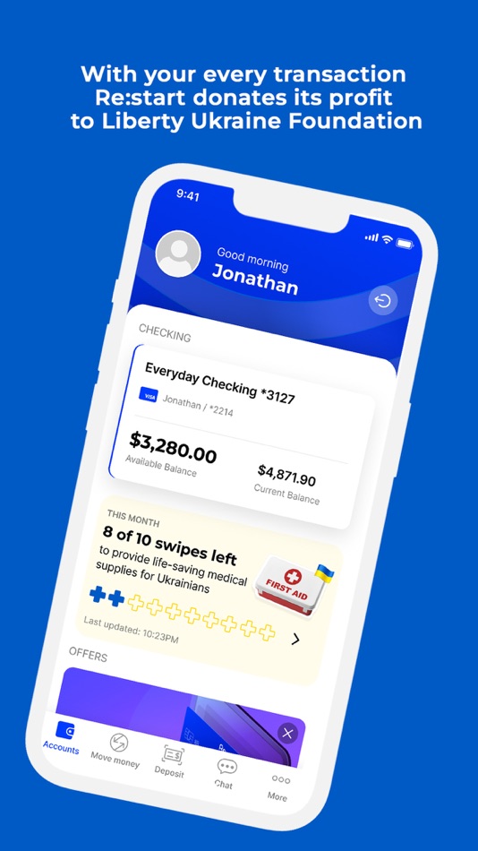 #3. Restart - Mobile Banking App (iOS) Podle: Restart Financial
