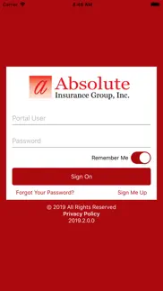 absolute insurance grp online iphone screenshot 1