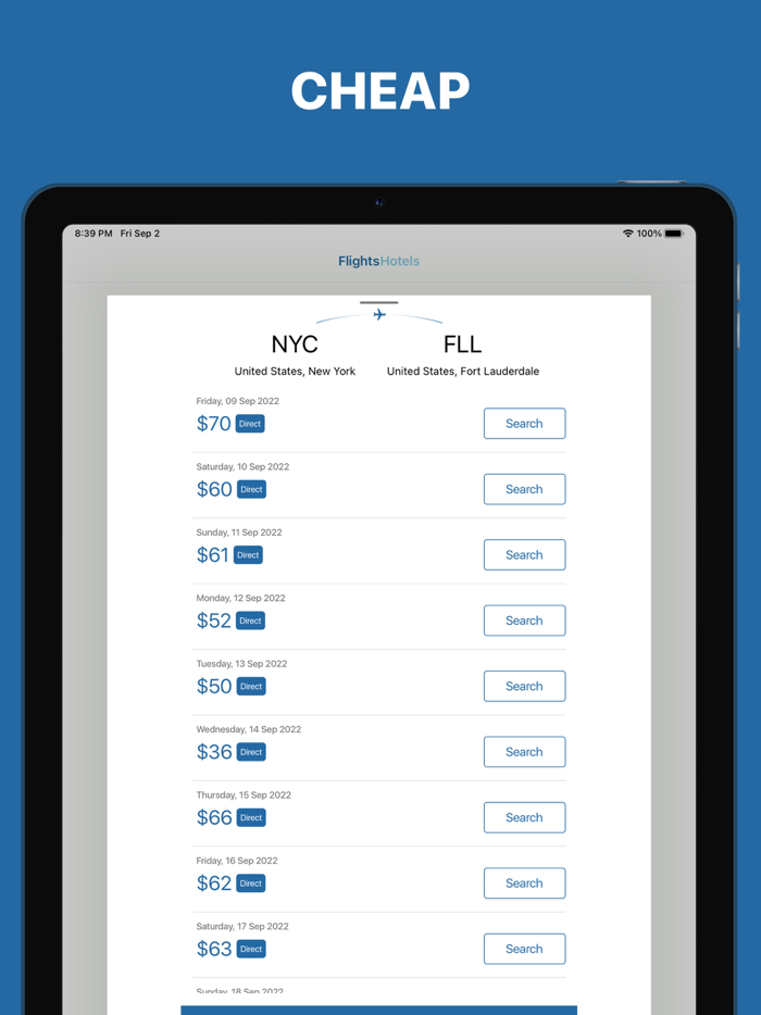 Flights and hotels booking