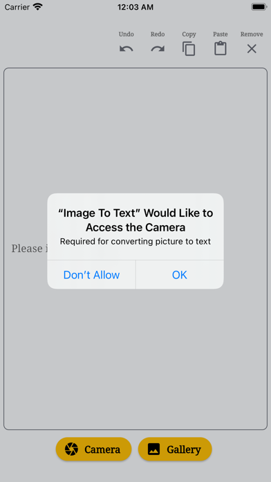 Image2Text App Screenshot