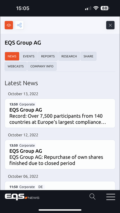 EQS News (DGAP) Screenshot