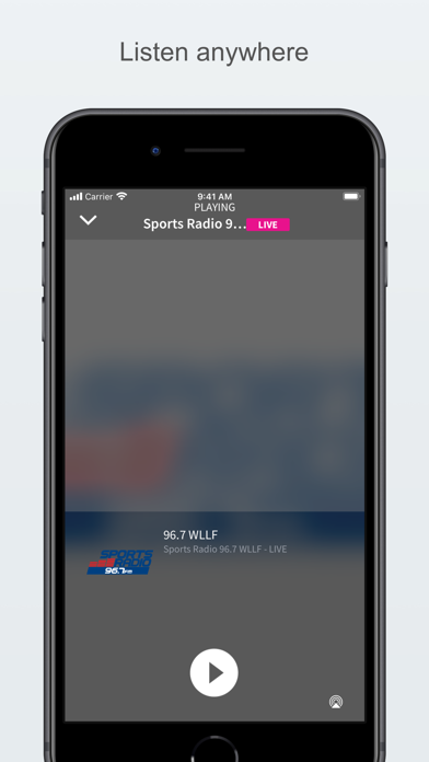 Sports Radio 96.7 WLLF Screenshot