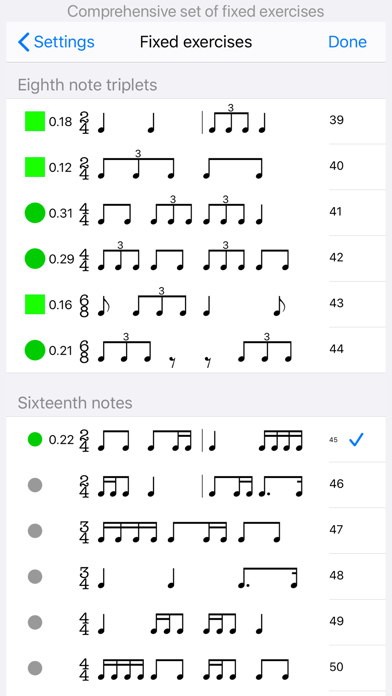 Rhythm Sight Reading Trainer Screenshot