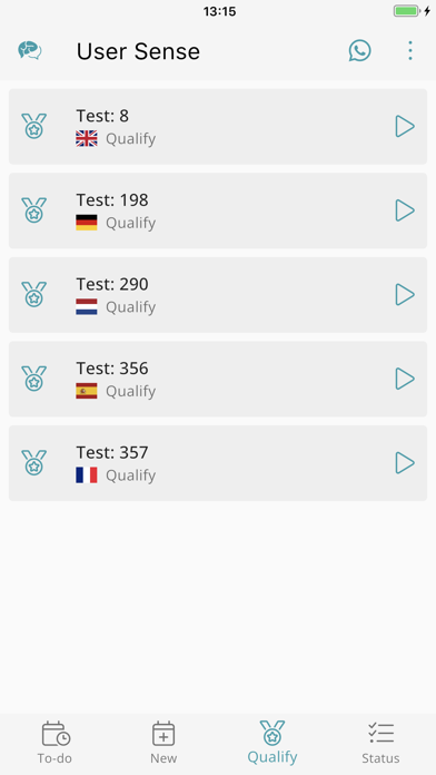 User Sense App Screenshot