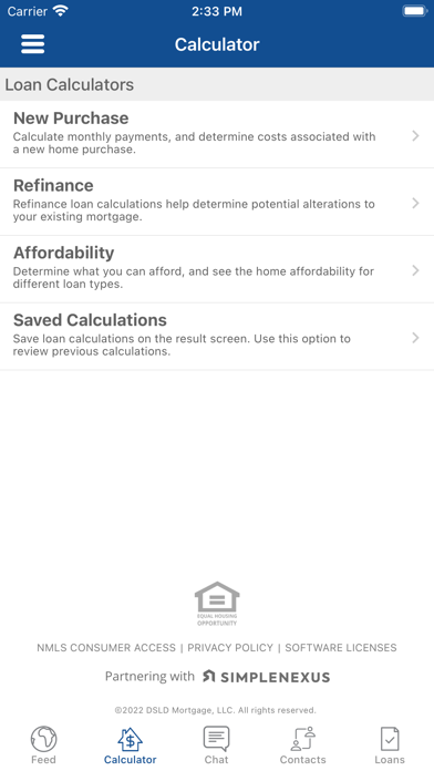 DSLD Mortgage Screenshot