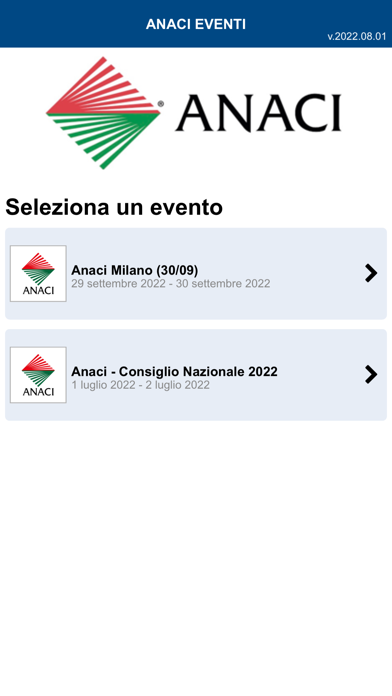 ANACI EVENTI Screenshot