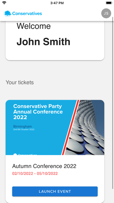 Conservative Conference Screenshot