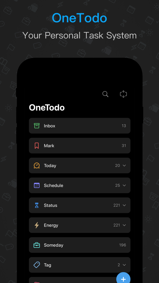 #1. OneTodo - Personal Task System (iOS) Podle: Chengdu Reinvent Technology Co., Ltd.
