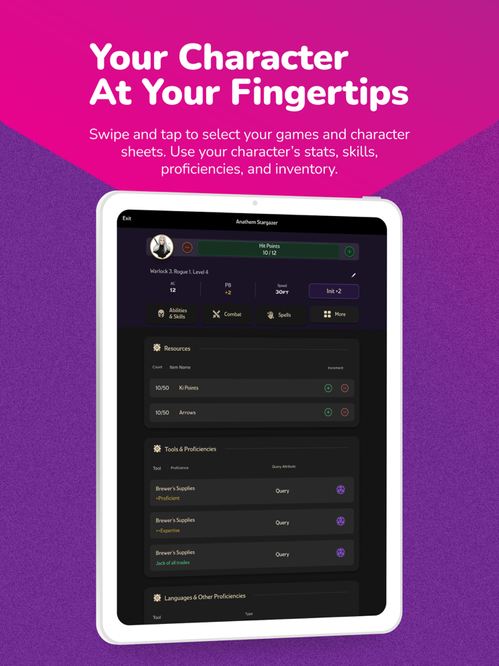 Roll20 - Character Sheets