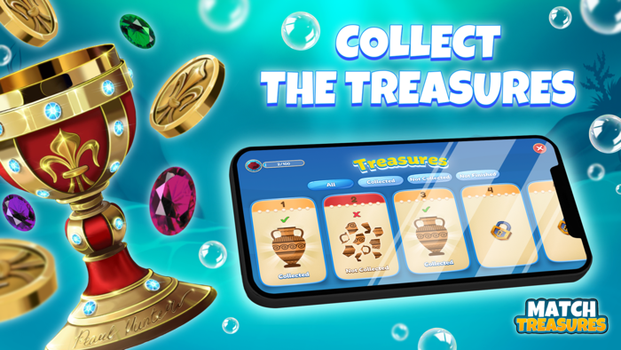 Match Treasures Puzzle Games