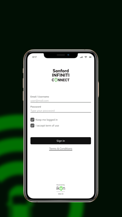 Sanford Infiniti Connect Screenshot