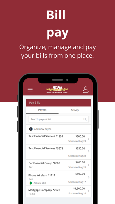 Millbury National Bank Mobile Screenshot