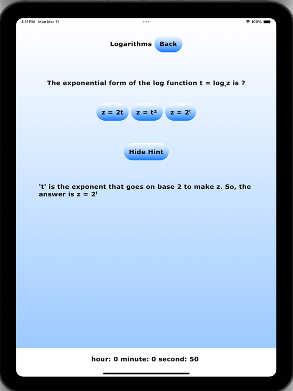 Screenshot #6 pour Logarithm-Exponent-Polynomial