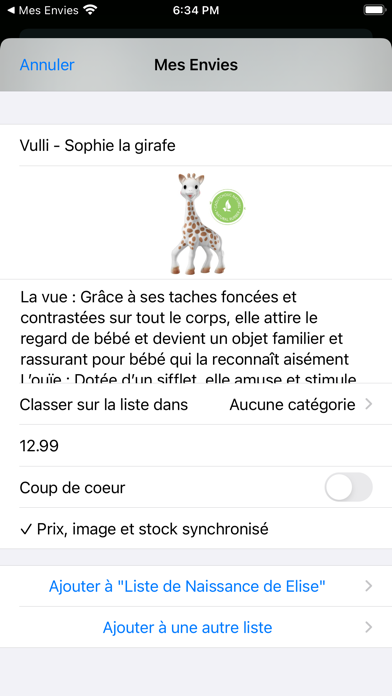 Screenshot #3 pour Mes Envies - Liste de cadeaux