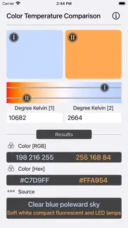 How to cancel & delete color temperature comparison 1