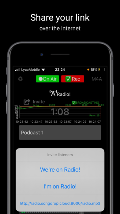 Radio! - Live Audio in MP3 Screenshot