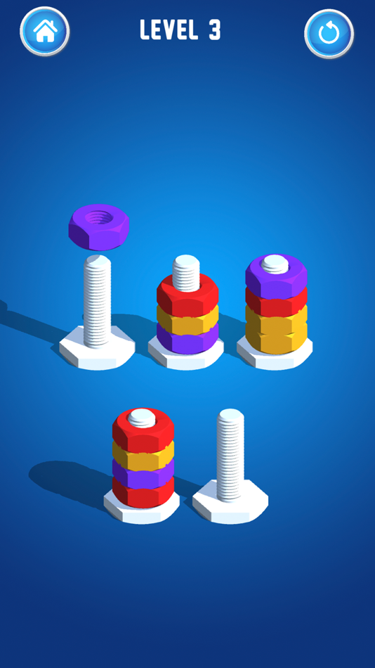 #1. Nuts Sorting: Sort the Bolts (iOS) By: Skilljoy, LLC