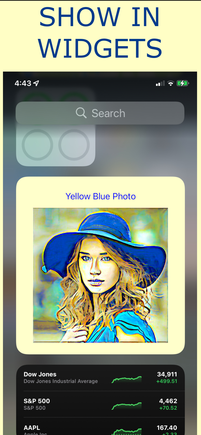 Photo editor yellow blue