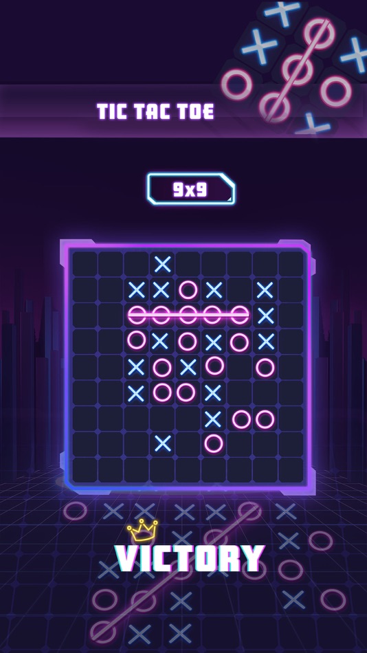 #5. Tic Tac Toe 2 Player: XO Glow (iOS) 由: Tran Dinh Hung