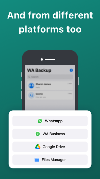 WA Chat Backup Restore Delete Screenshot