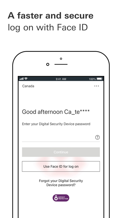 HSBC Canada Screenshot