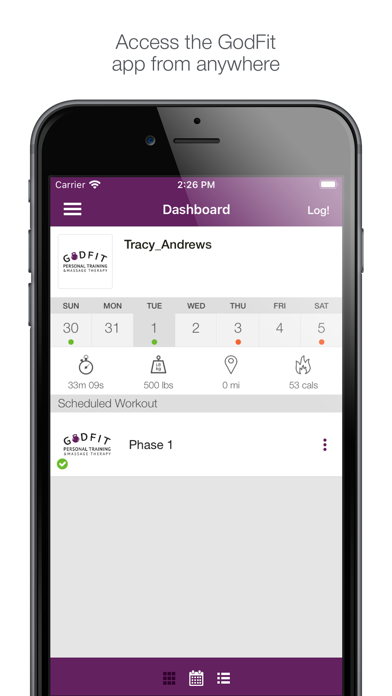 GodFit Personal Training Screenshot