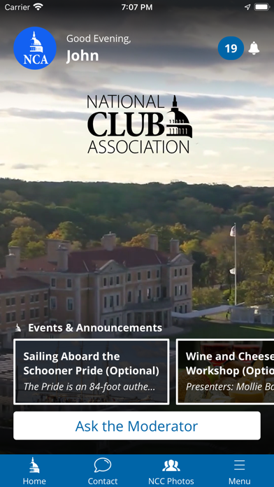 National Club Association Screenshot