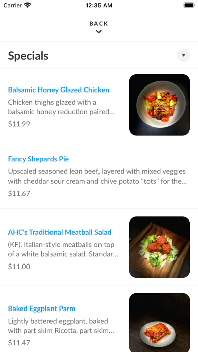 Amandas Healthy Cooking Screenshot