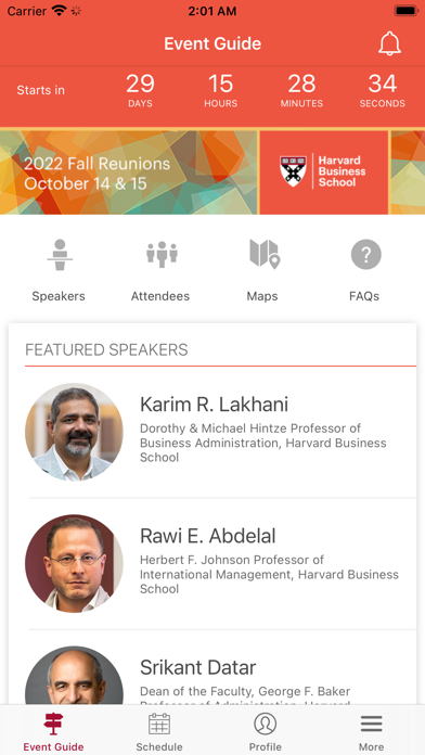 HBS Events Screenshot