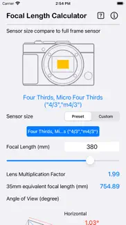 focal length calculator iphone screenshot 4