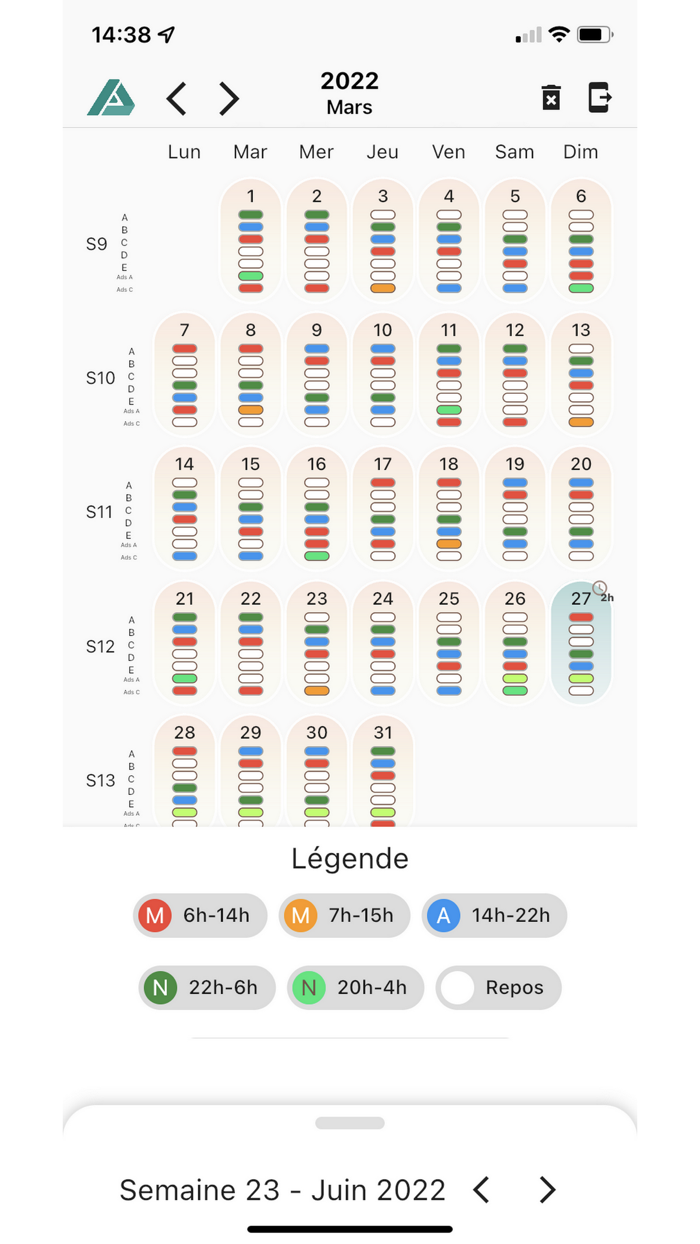 Calendrier des postes - ADK